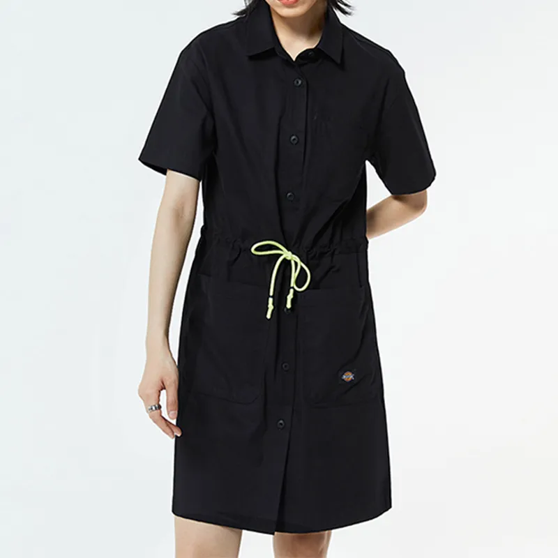 Dickies Short Sleeved Dresses Women's Black-3