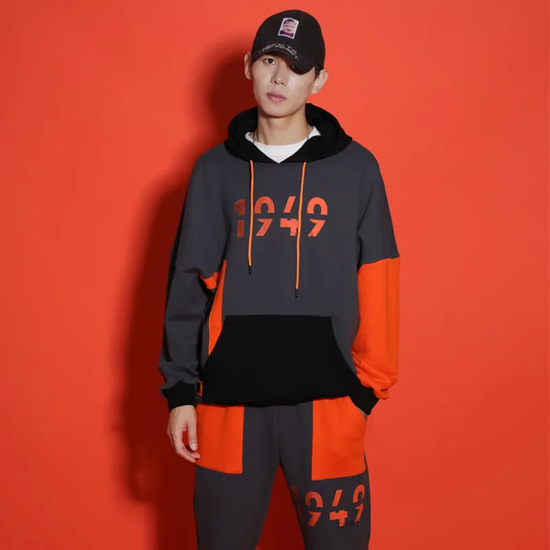 FireMonkey Hooded Loose Fit Sweatshirt Men's Dark Gray-2