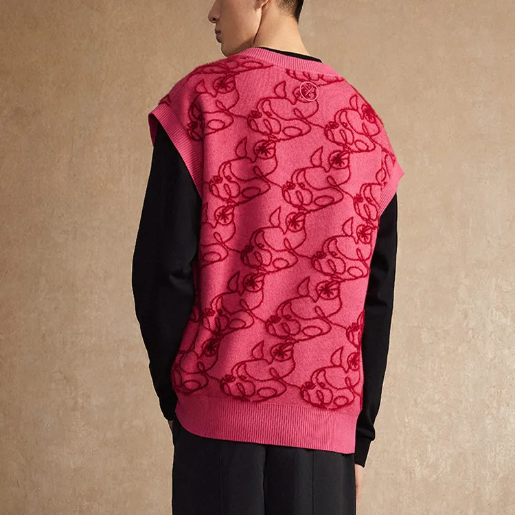 LiNing 2023 Fall And Winter New Arrival Vest Men's Vibrant Pink-4