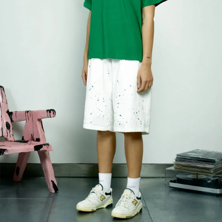 Randomevent Casual Shorts Men White-3
