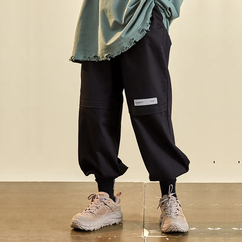 FRLMK Casual Pants Unisex Black-2