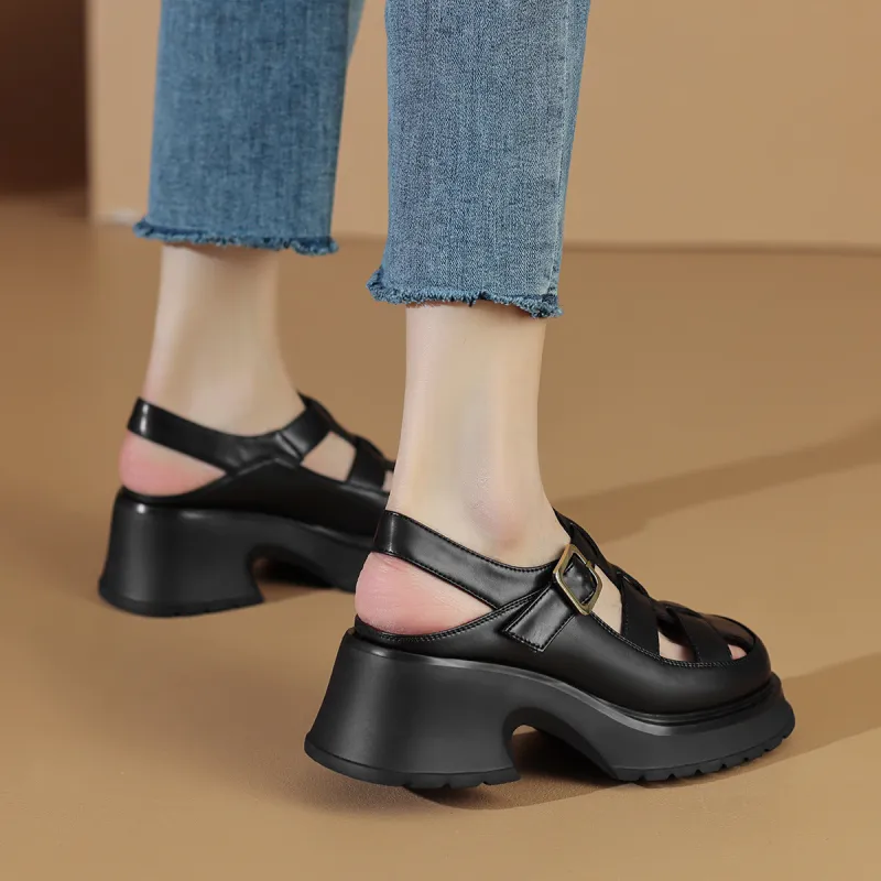 CAMEIDO Stylish Sandal Women's Black-3