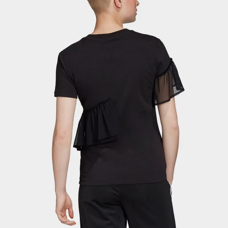 Adidas Originals Tulle T Shirts Women's Black-4