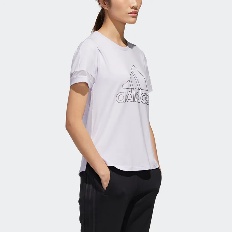 Adidas T Shirt Women's Light Purple-5