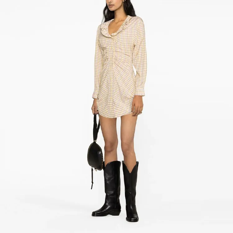ISABEL MARANT Striped Long Sleeved Dress-3