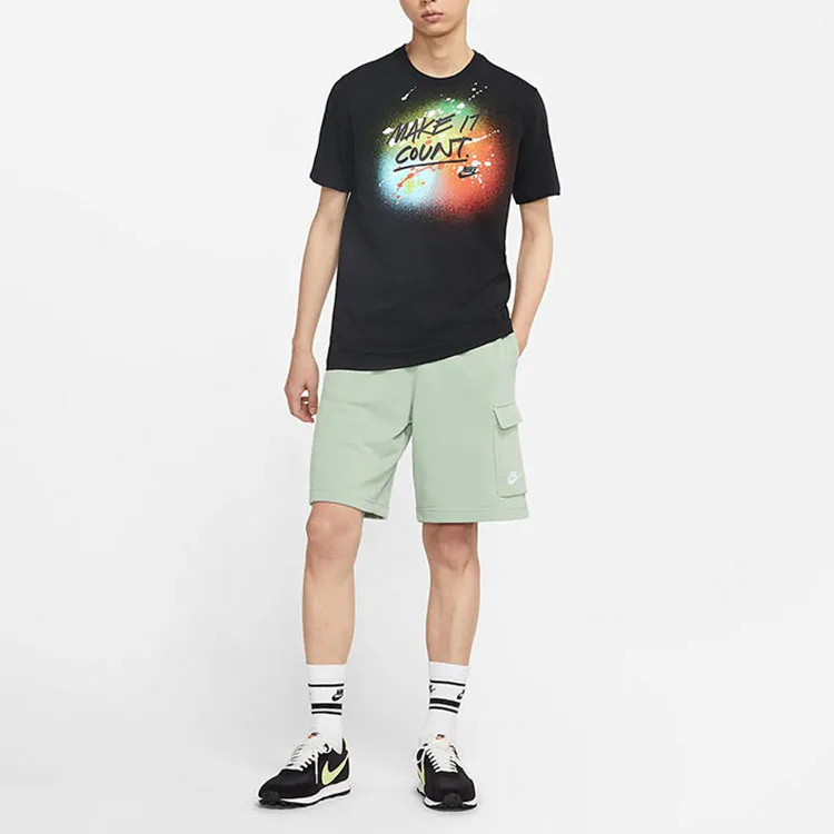 Nike T Shirts Men Black-2