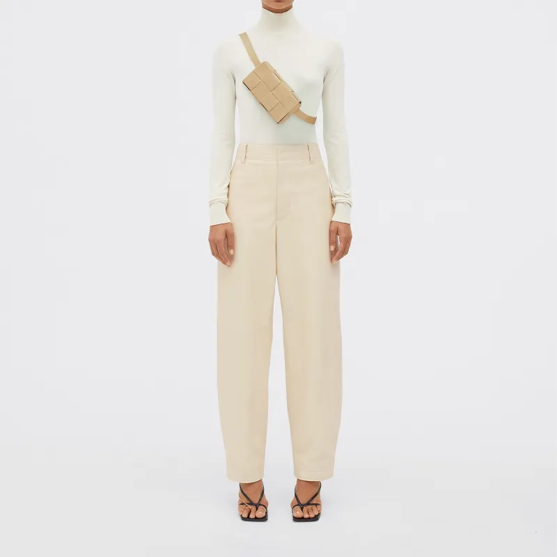 Bottega Veneta Cassette Belt Cow Leather Box Bag Camera Bag Fanny Pack, Crossbody Bag Mini Men's Beige Yellow-4