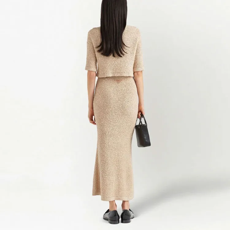 PRADA Bouclé Cropped Cardigan-2