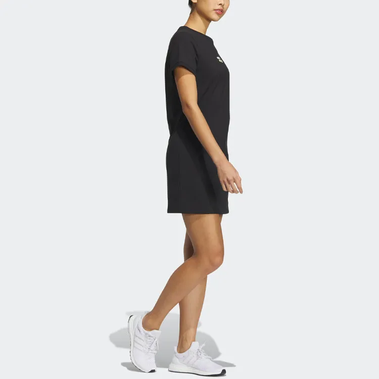 Adidas x SEEBIN Short Sleeved Dresses Women's Black-4