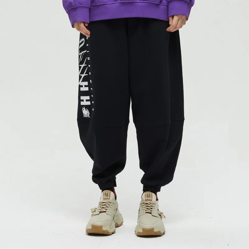 Clubxxhh Wide Leg Thickened Casual Pants Unisex Black-4