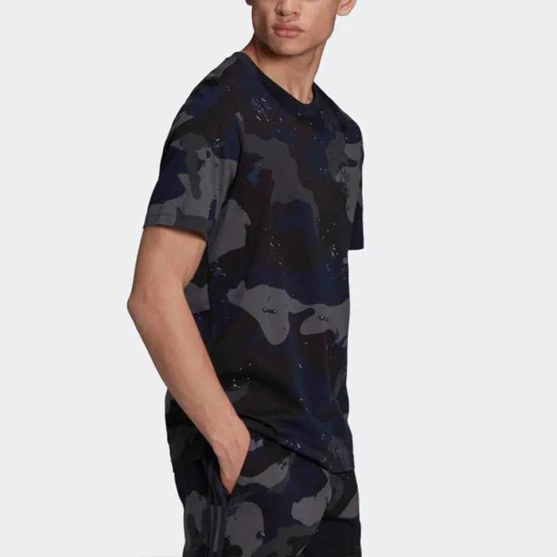 Adidas Originals T Shirts Men Navy Blue-2
