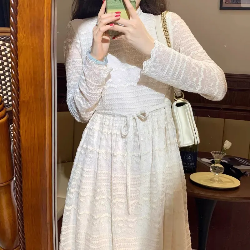 XIARIHUIZAIWANCANHOU Dress White-2
