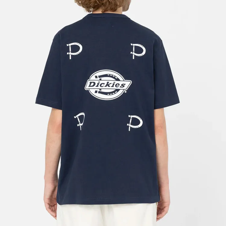 Pop Trading Company X Dickies X POP TRADING COMPANY Joint Name T-Shirts Men Navy Blue-3