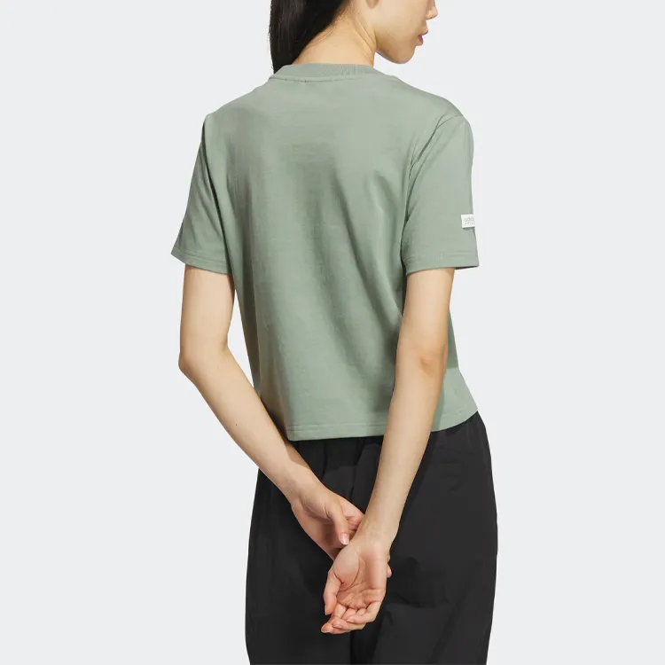 Adidas Originals Crop Tops Women's Dusty Green-2