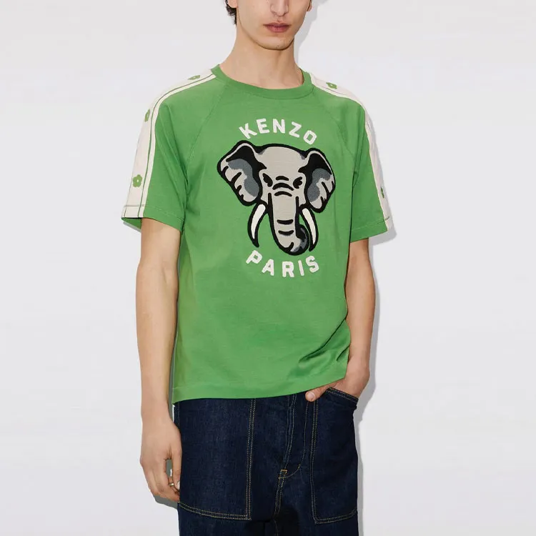 KENZO ELEPHANT T Shirts Men Green-4