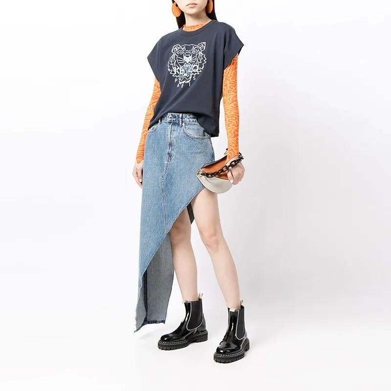 KENZO T-Shirts Women's Blue Black-3