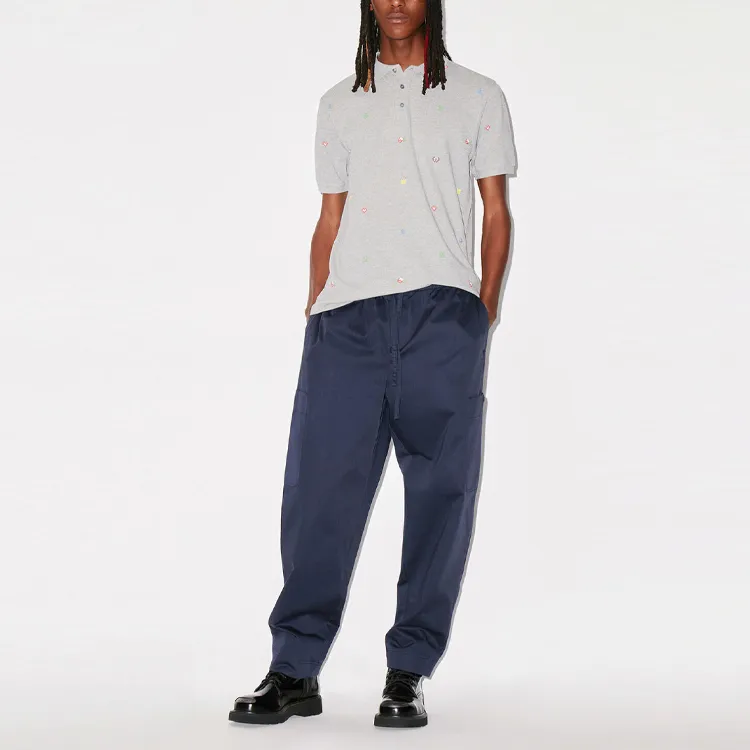 KENZO Logo Patch Drawstring Cargo Pants-2