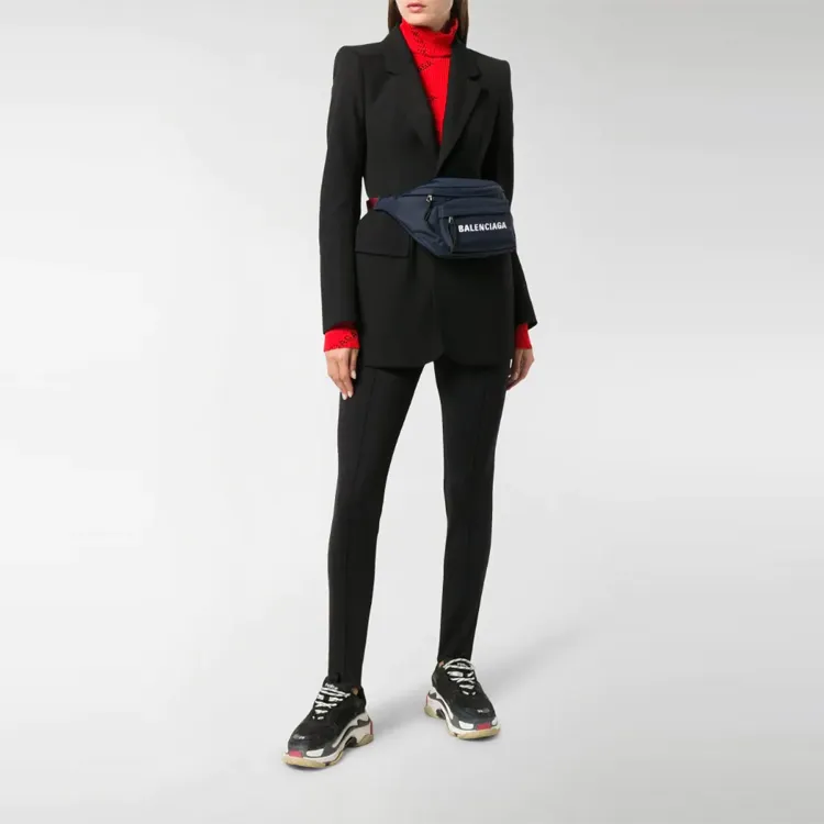 Balenciaga All Over Logo Turtleneck 'Red'-3