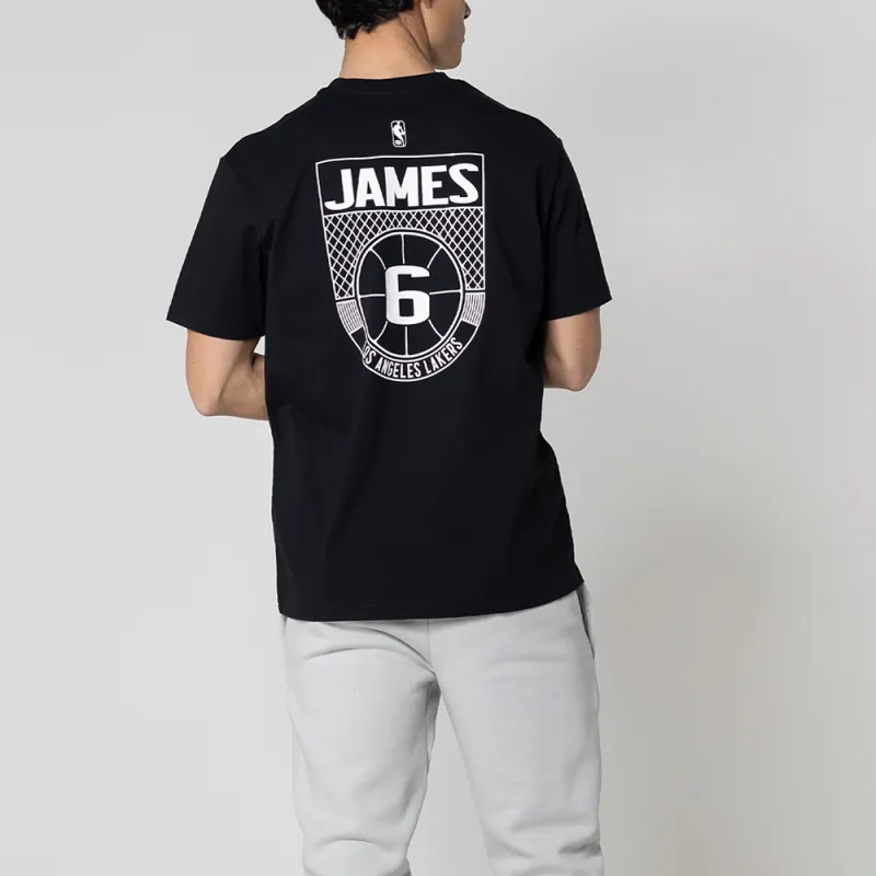 NBA Lakers Team James T Shirt Men's Black-3