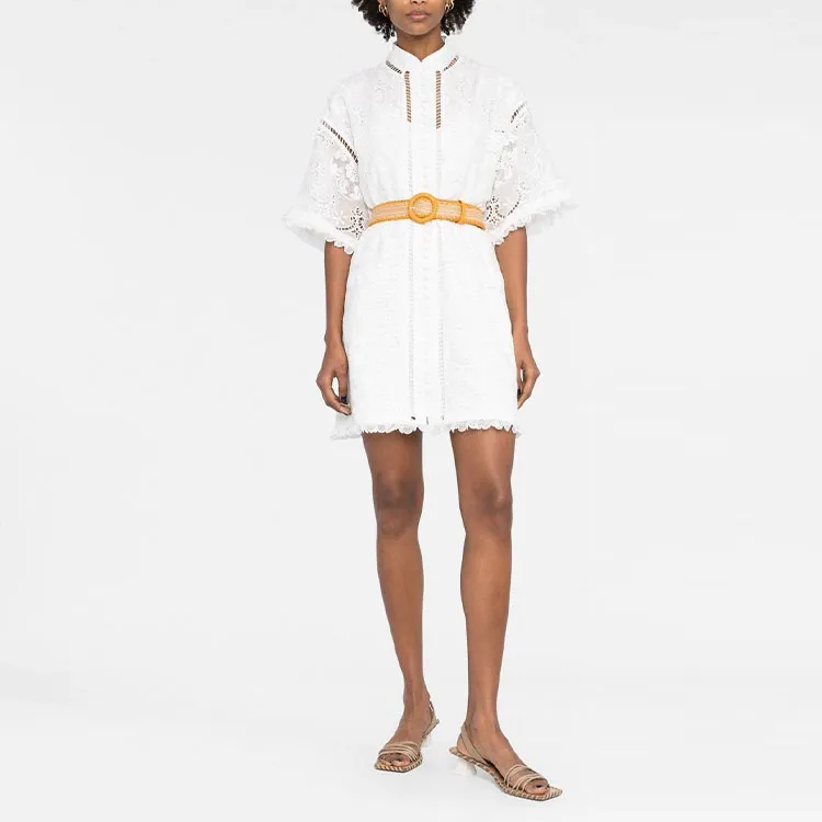 Zimmermann Short-Sleeved Dresses Women's White-1