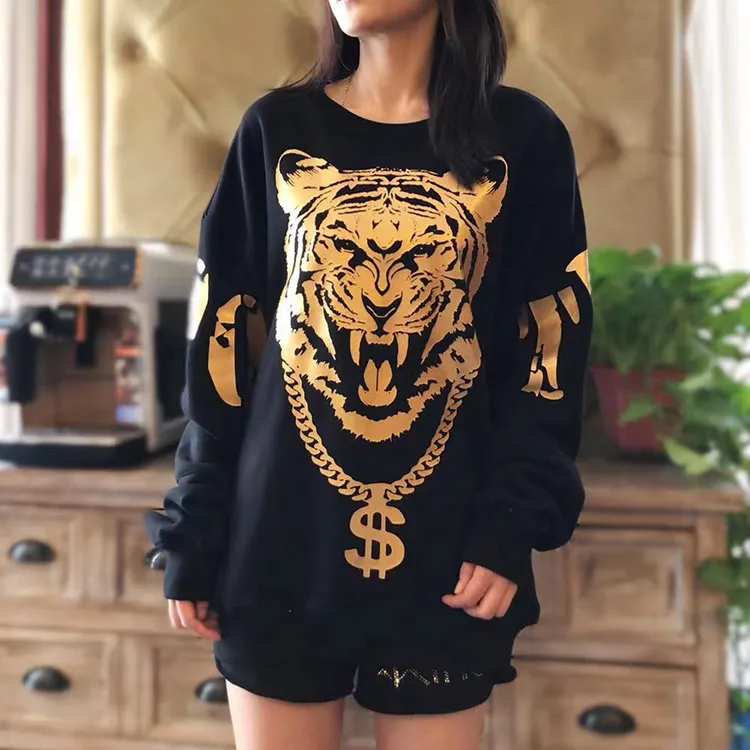 TCH Sweatshirts Unisex Black Base Gold Logo-2