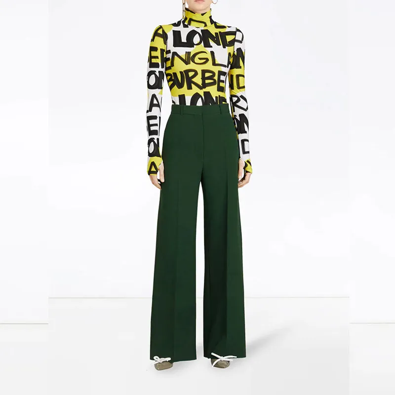 Burberry Casual Pants Women's Green-1