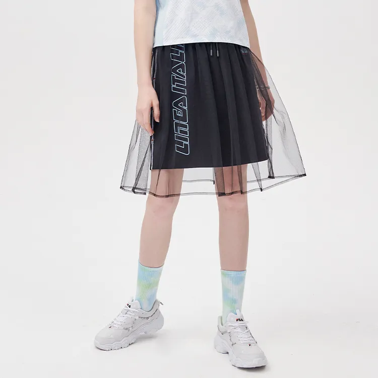 FILA FUSION Casual Short Skirts Women's Pitch Black-5