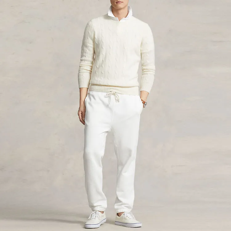 Polo Ralph Lauren Knitted Sweatpants Men White-1