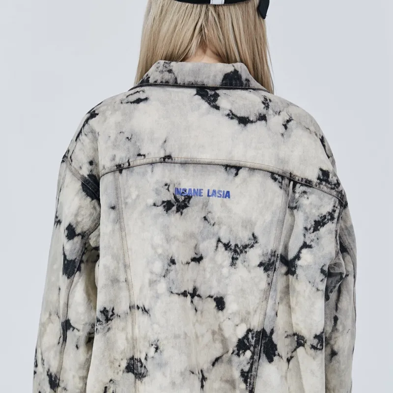 INSANE LASIA Loose Fit Denim Jacket Unisex Multicolor-2