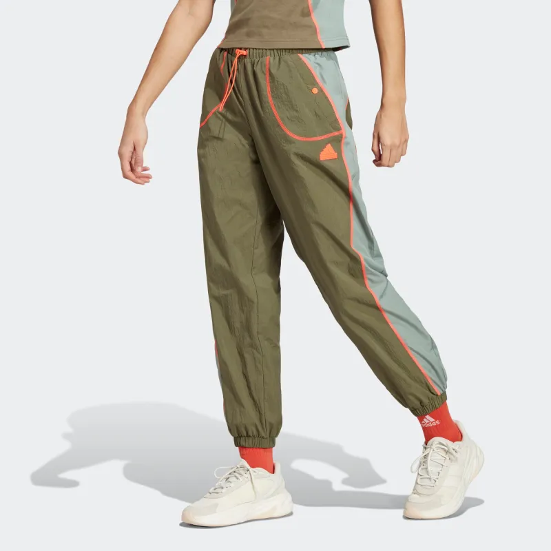 Adidas Casual Pants Women's Strata Olive Green-2