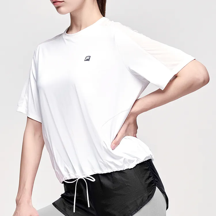 FILA Athletics Crop Tops Women's Jade White-4