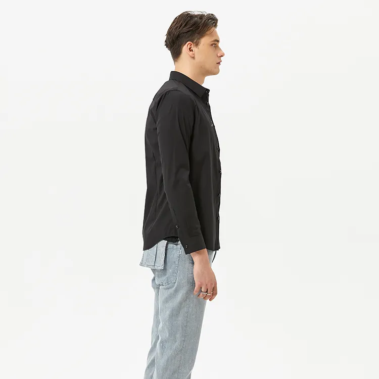 DAVID NAMAN Shirts Men Black-5