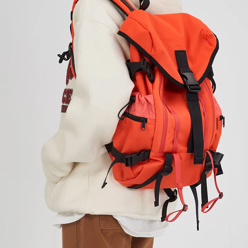 MYEDITION 18 27L Backpack Outdoor Bag Fabric Orange Red Unisex-10