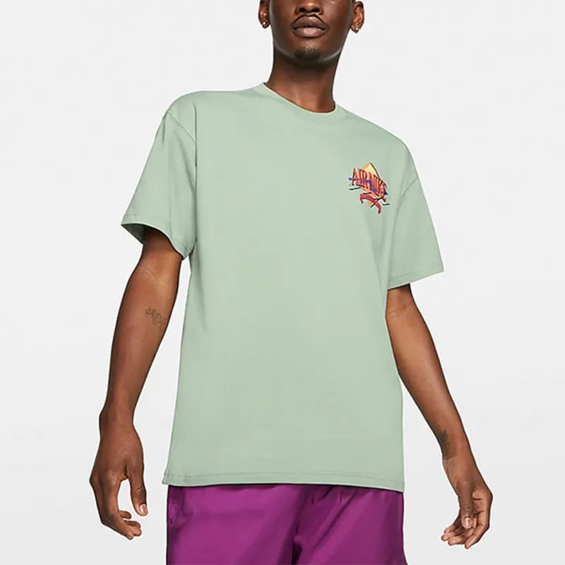 Nike T Shirts Men Light Green-3