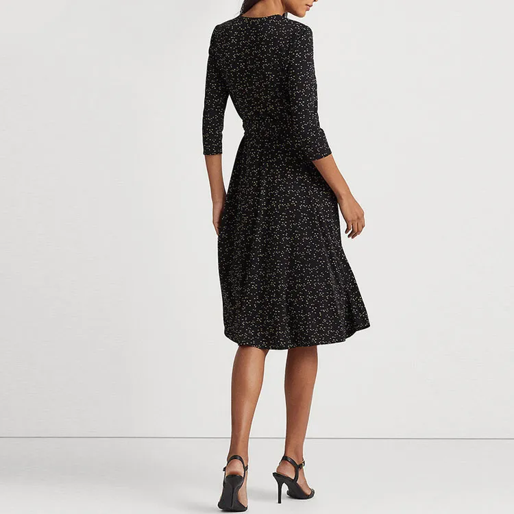 Polo Ralph Lauren SS23 Long Sleeved Dress Women's Black-2