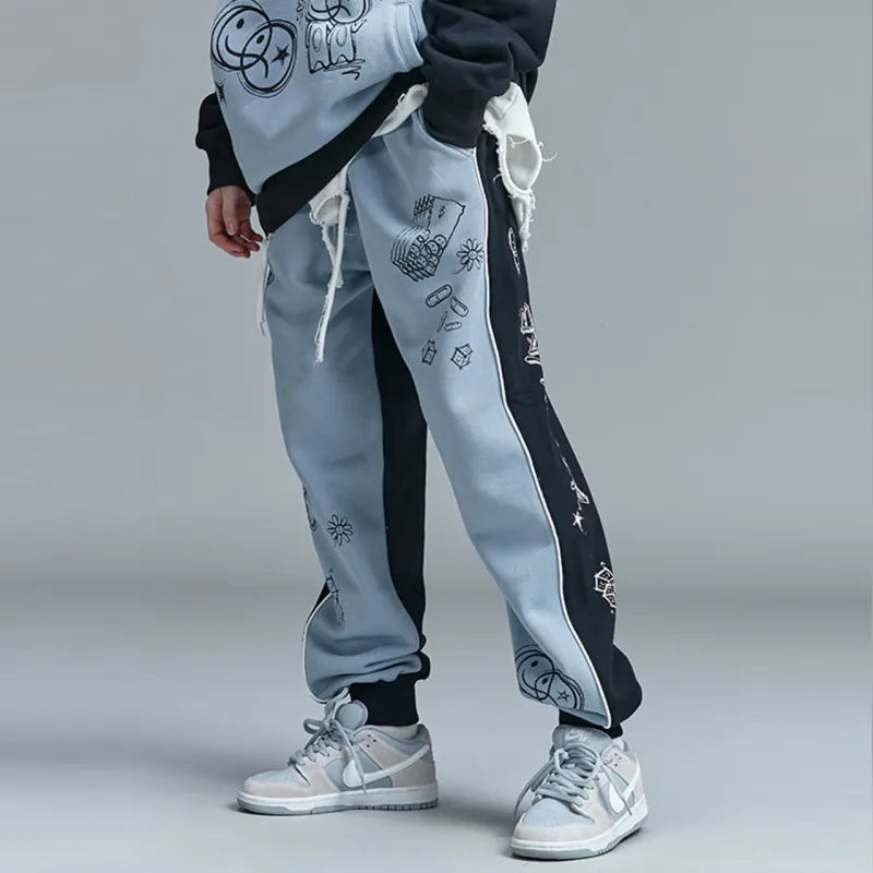 Guuka Knitted Sweatpants Unisex Blue-6