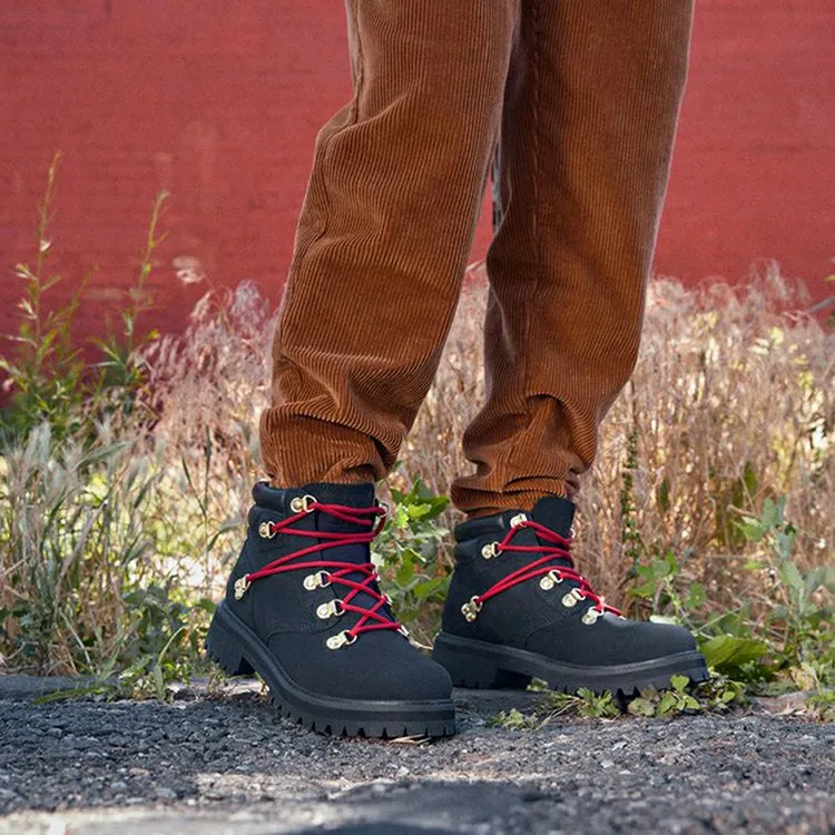 Timberland Holiday Luxe Waterproof Boot 'Black Nubuck Red' Women's-7