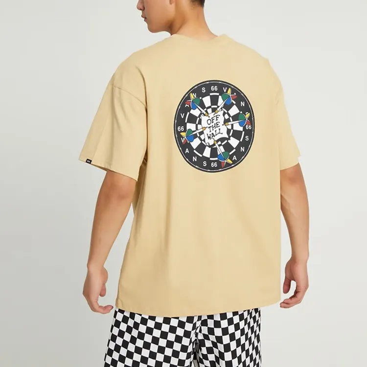 Vans Drop Shoulder Sleeve T Shirt Men's Khaki-4