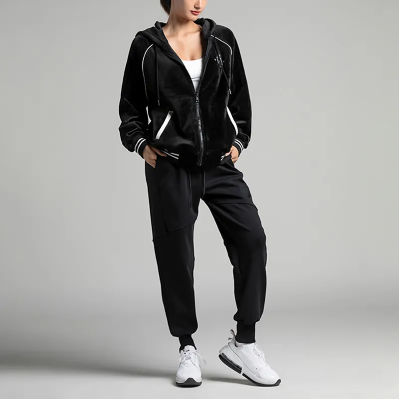 Monster Guardians Loose Fit Thickened Pilot Jacket Women's Black-2