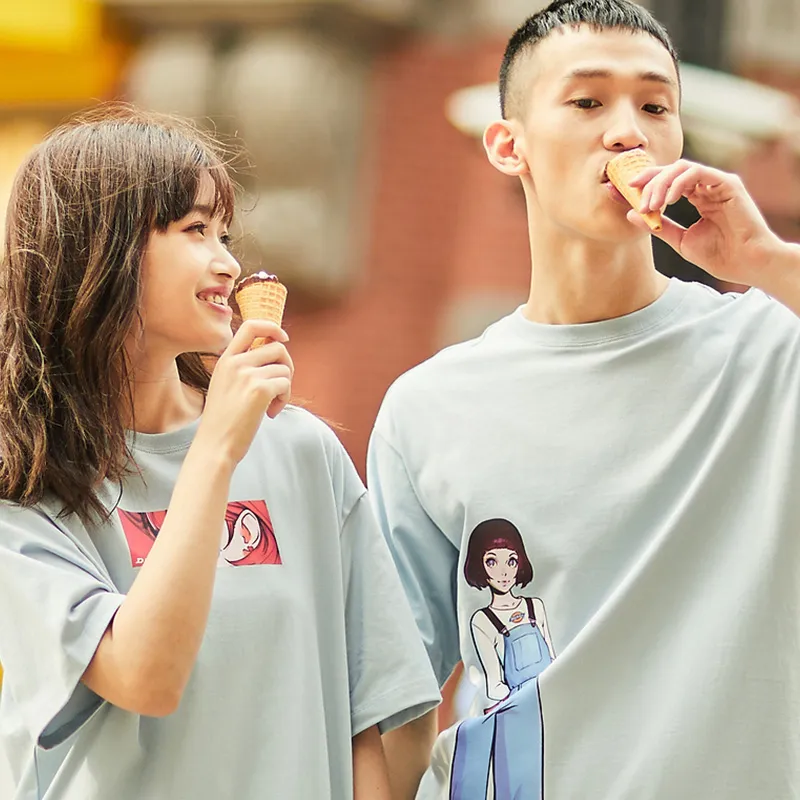 Dickies Ilya Kuvshinov Collab SS21 Straight T Shirt Unisex Sky Blue-3