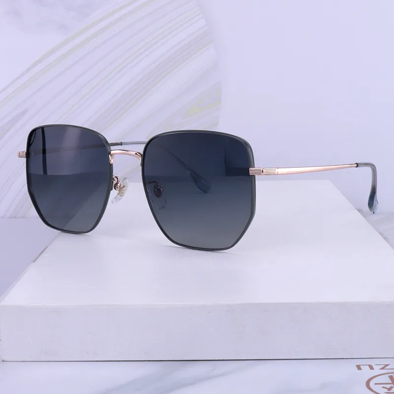 MUZU Alloy Irregular Shape Sunglasses Unisex-1