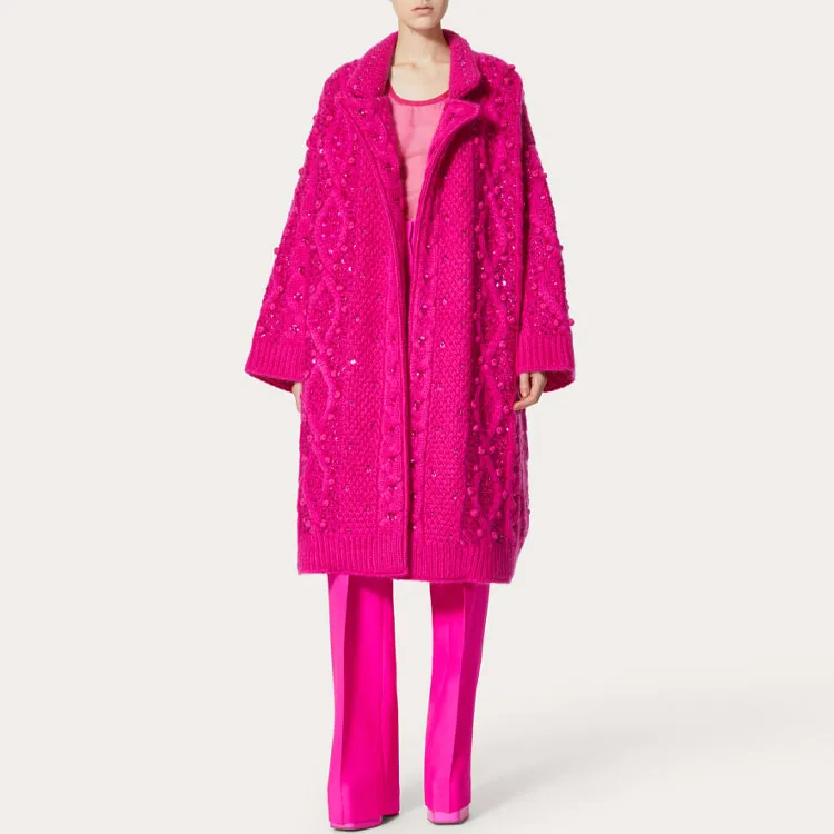 Valentino Coats Women's Pink-2