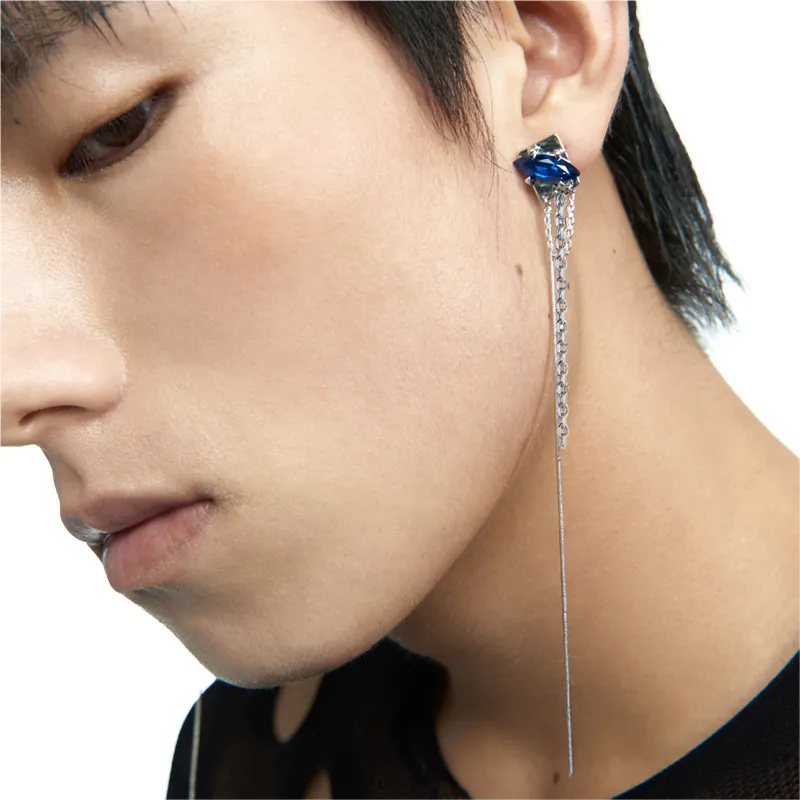 Juunngle Lab Drop Earrings Unisex Klein Blue-1