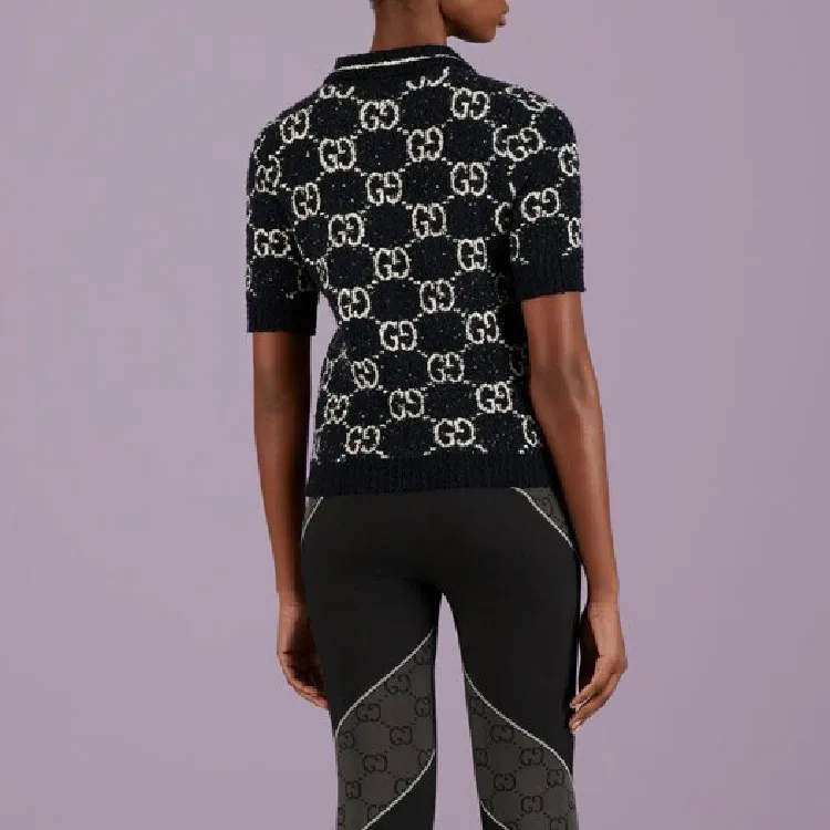 GUCCI GG print Cotton Polo Top-3