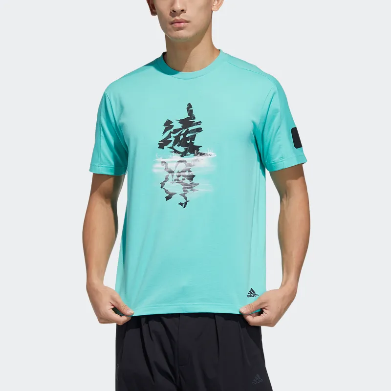 Adidas T-Shirts Men Teal-1