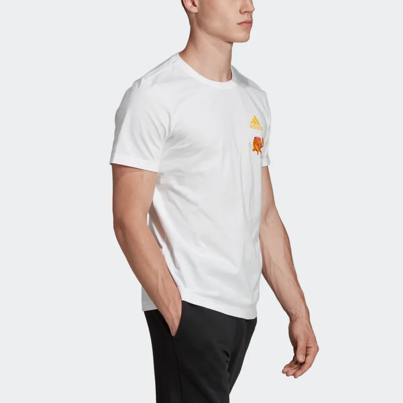 Adidas T Shirts Men White-4