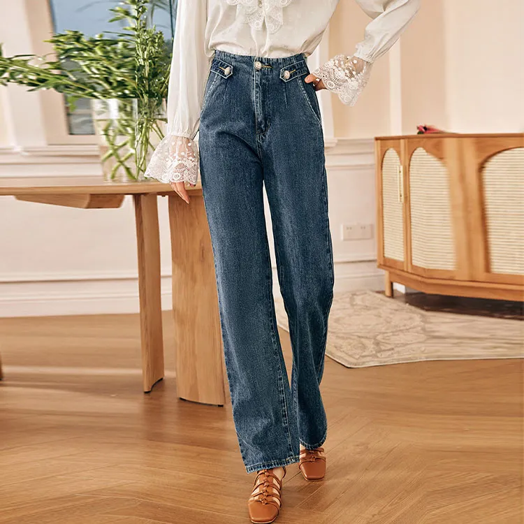 Olrain Jeans Women's Denim Blue-2