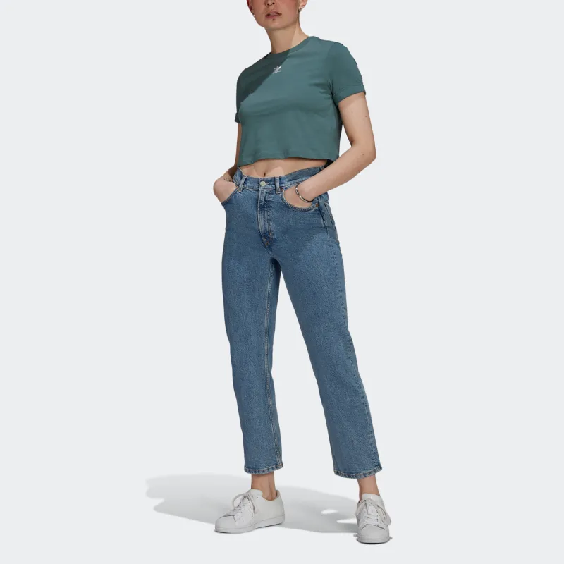 Adidas Originals Crop Tops Women's Green-3