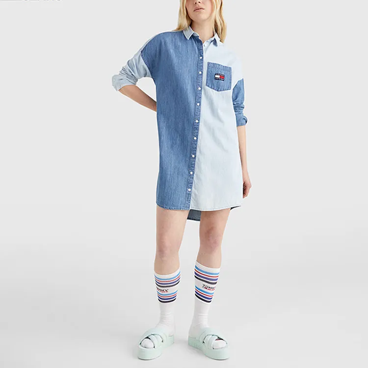 Tommy Hilfiger Long-Sleeved Dresses Women's Blue-3