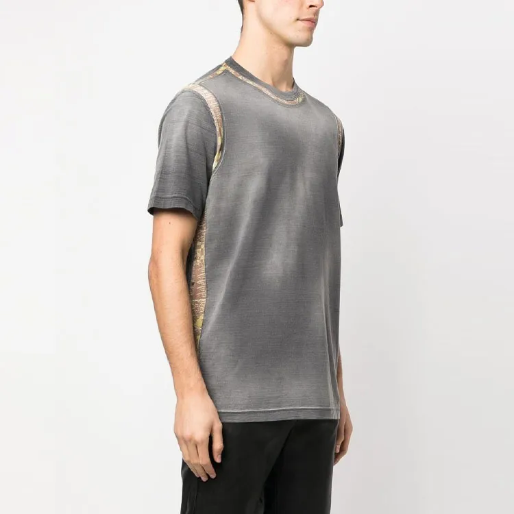 DIESEL T Shirts Men Gray-3